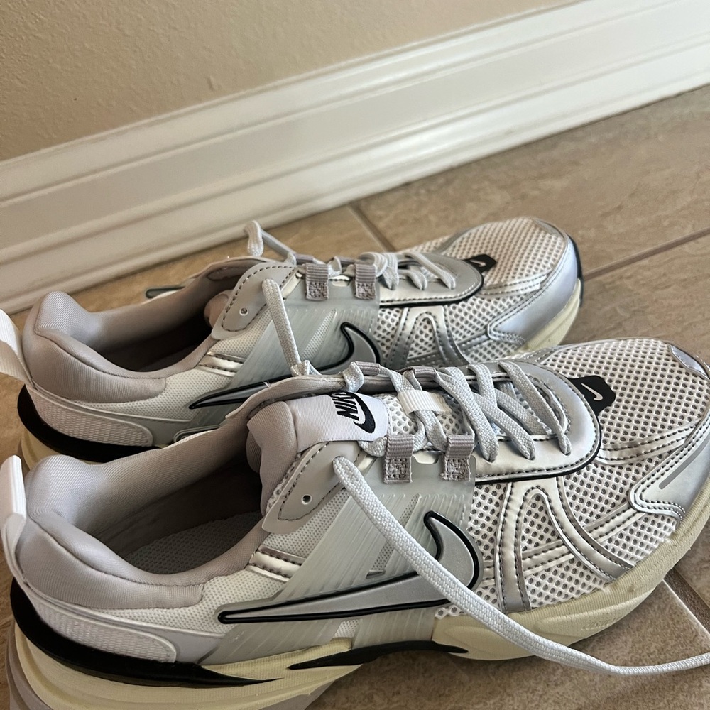 Nike White and Gray Athletic Shoes